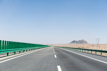 highway on gobi desert