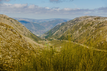 Naklejka premium Landscape in the Serra da Estrela mountains. County of Guarda. Portugal