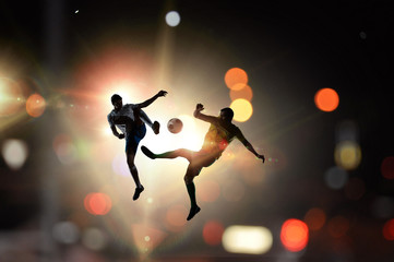 Soccer player with ball