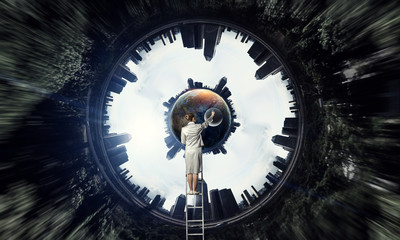 The world is mine. Mixed media