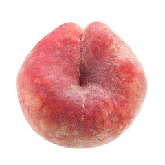 Figs peach fruit on white