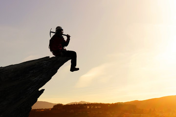 Reaching the top. Mixed media