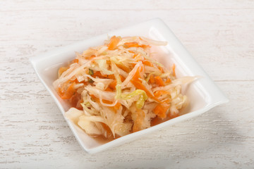 Raw pickled cabbage