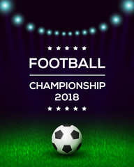 Football championship poster, flyer, banner template