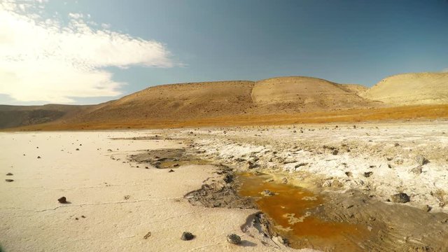 Saline Surface of Dry Volcanic Meke Lake Karapinar Turkey