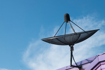 Black Satellite dish.