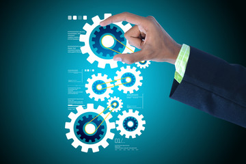 concept of new business idea and technology