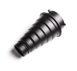 spot conical attachment for studio flash on white background no logo or trademark