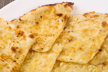 Naan with cheese and garlic