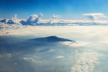 Aerial view on Etna volcano, Italy.