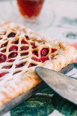 Pie and flowers