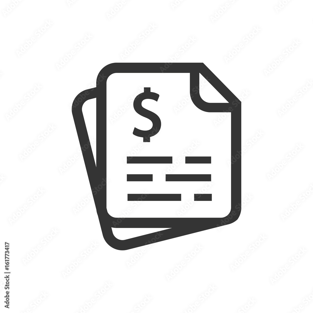 Wall mural Financial Invoices Icon