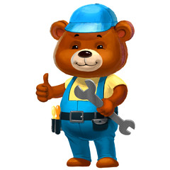 Bear mechanic with a wrench