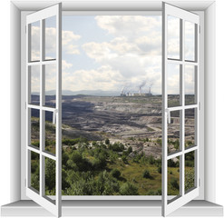 Industrial area of lignite mine.