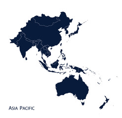 Fototapeta Map of Asia Pacific obraz