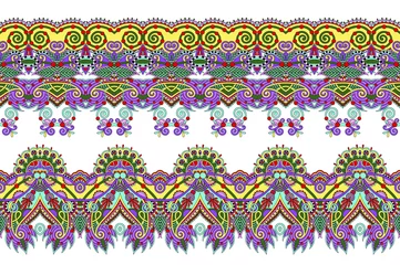 Poster Im Rahmen floral ornamental pattern collection to fabric printing © Kara-Kotsya