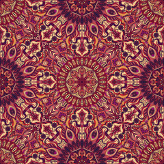 Ornate floral seamless texture, endless pattern with vintage mandala elements. - 161783805