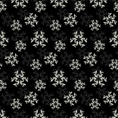 Modern stylish floral flower pattern for textile, wallpaper, pattern fills, covers, surface, print, gift wrap scrapbook decoupage Seamless abstract dark classic pattern