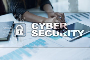 Cyber security, Data protection, information safety. technology business concept