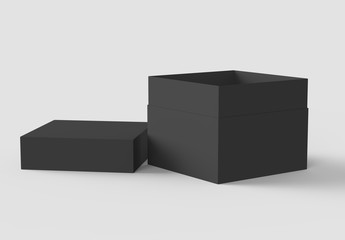 black paper box