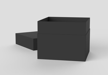 black paper box