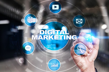 DIgital marketing technology concept. Internet. Online. SEO. SMM. Advertising.