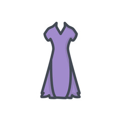 Women Long Dress Colored icon
