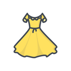 Women Long Dress Colored icon