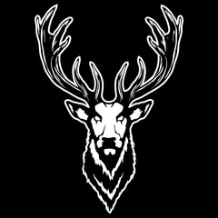 Vector illustration of a deer head