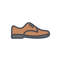 Men Classic Shoes Clothes Colored Icon