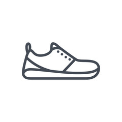 Men shoes sneakers clothes line icon