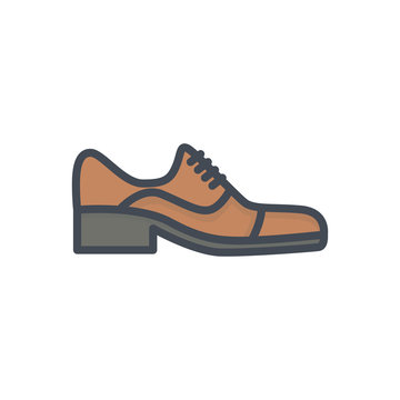 Men Classic Shoes Clothes Colored Icon