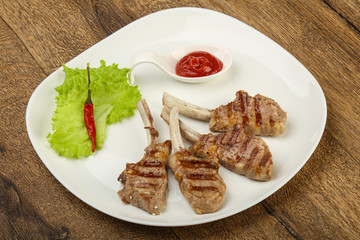 Grilled lamb