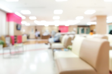 Blur hospital lobby