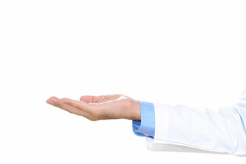 Empty hand of male doctor