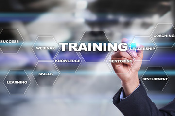 Training and development Professional growth. Internet and education concept.