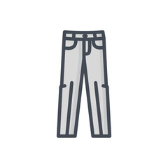 Classic Pants Clothes Colored Icon