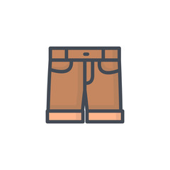 Jeans Shorts Clothes Colored Icon