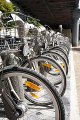 Fototapeta na wymiar location de vélib à Paris