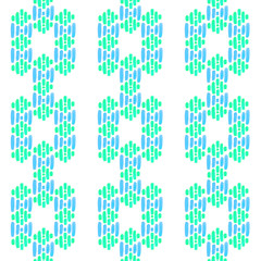 Seamless ethnic style pattern with colorful stripes on white background