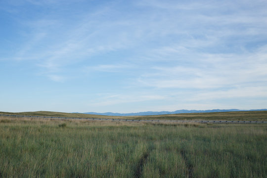 Steppe landscape in Tuva