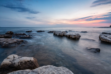 Dramatischer Sonnenuntergang in Kroatien