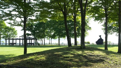 初夏の公園風景　北海道洞爺湖