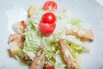 Caesar Salad with Chicken Fillet and Parmesan Cheese