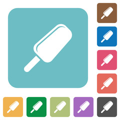 Ice lolly rounded square flat icons