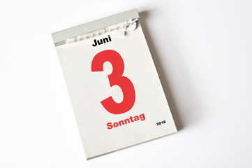 3. Juni 2018