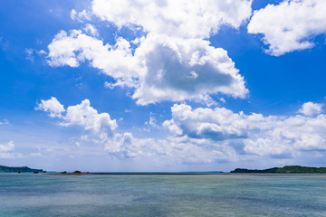 Clouds,sea. Okinawa, Japan, Asia.
