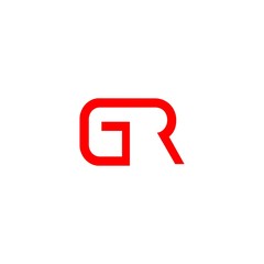 letter GR logo vector