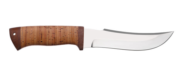 Hunting knife isolated on white