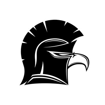 Eagle in a Spartan helmet.